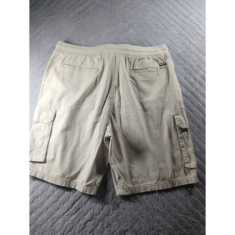 Highland Originals Mens 3X Cargo Shorts KhakiTan Cotton Elastic Waist Drawstring - Picture 7 of 8